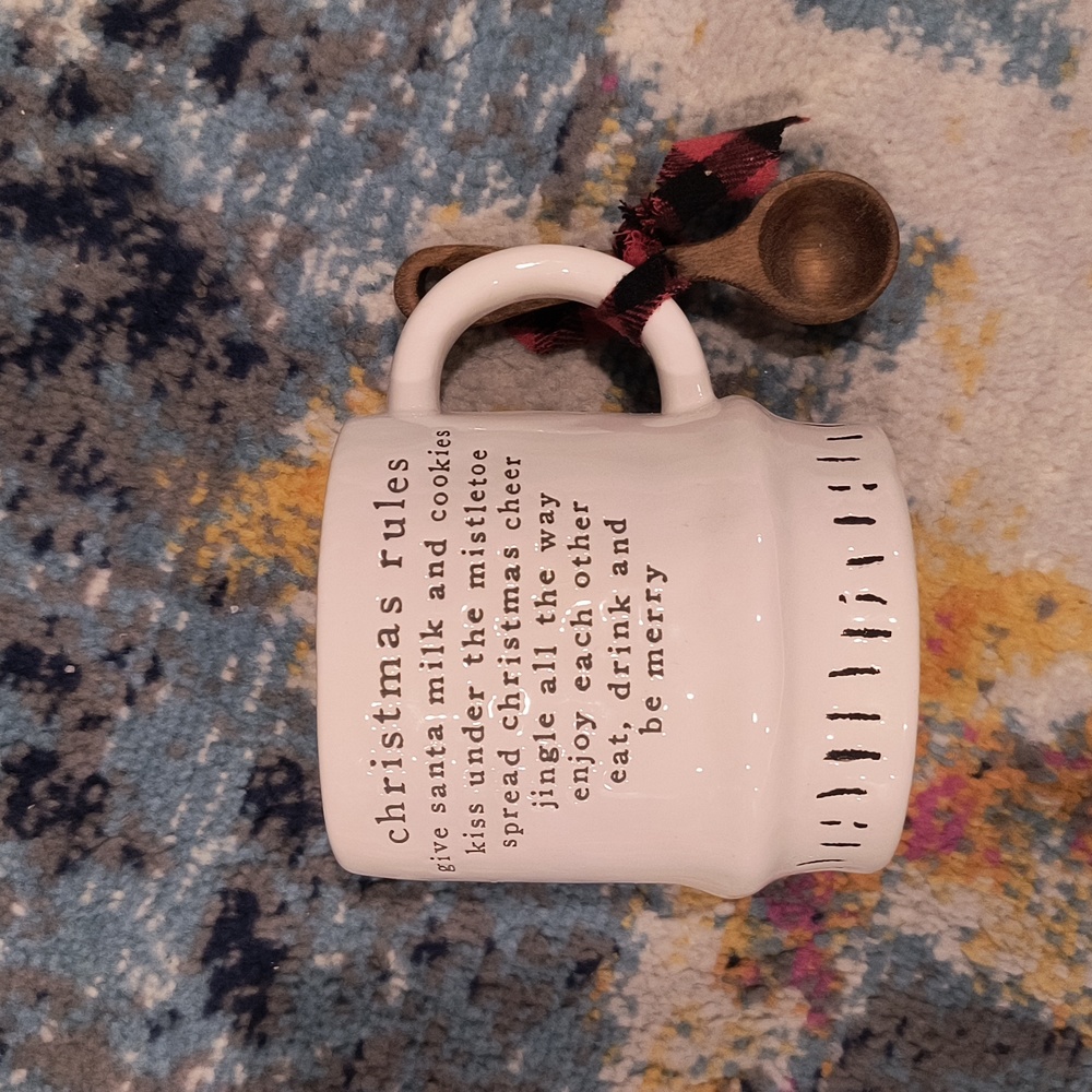 NWT Mud Pie Christmas Mug 🎄 Primitive Style